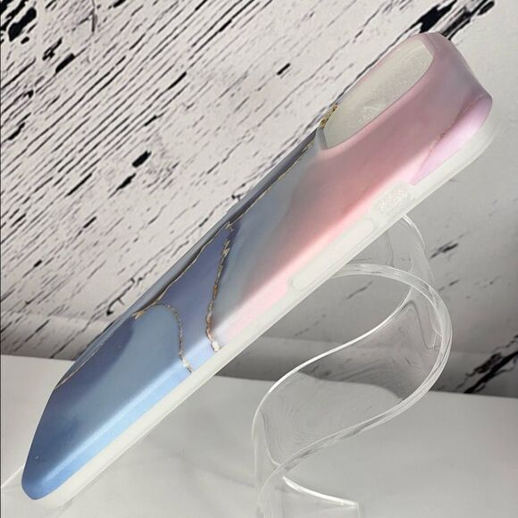 Marble Look iPhone Case- 13 Pro Max-Blue & Pink - Picture 3 of 3